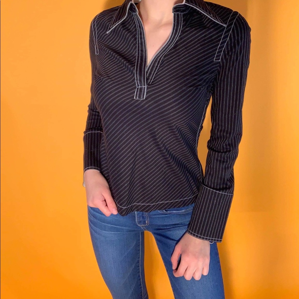 Arden B. Zip cuff blouse
